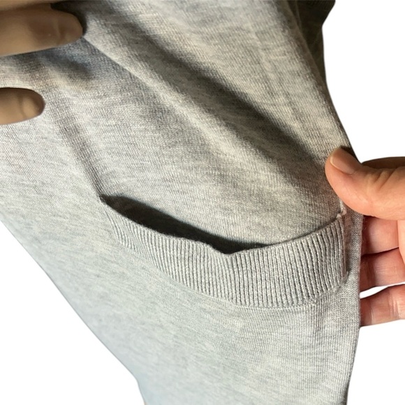 Halogen Cashmere Blend Lagenlook Lightweight Preppy Longline Cardigan Women Sz L - Picture 8 of 10